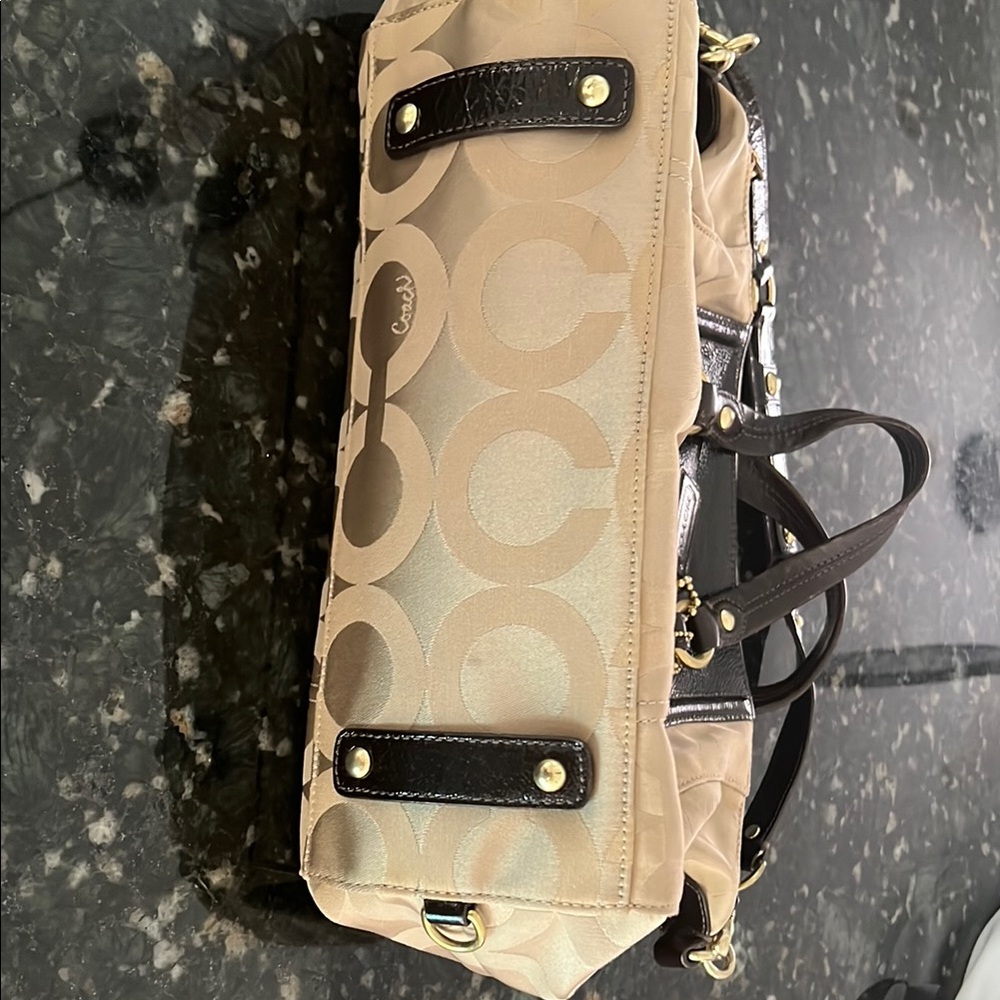 Coach Cream and Brown Satchel with Luxurious Design - Picture 4 of 11